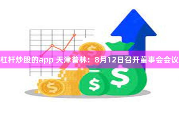 杠杆炒股的app 天津普林：8月12日召开董事会会议