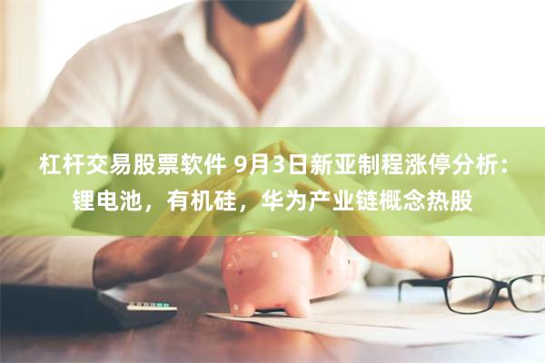 杠杆交易股票软件 9月3日新亚制程涨停分析：锂电池，有机硅，华为产业链概念热股