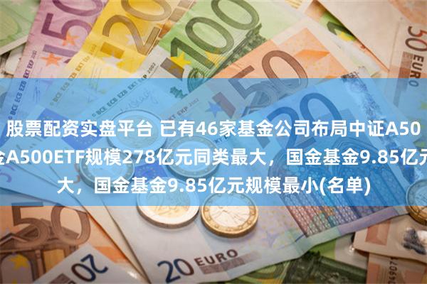 股票配资实盘平台 已有46家基金公司布局中证A500指数：国泰基金A500ETF规模278亿元同类最大，国金基金9.85亿元规模最小(名单)