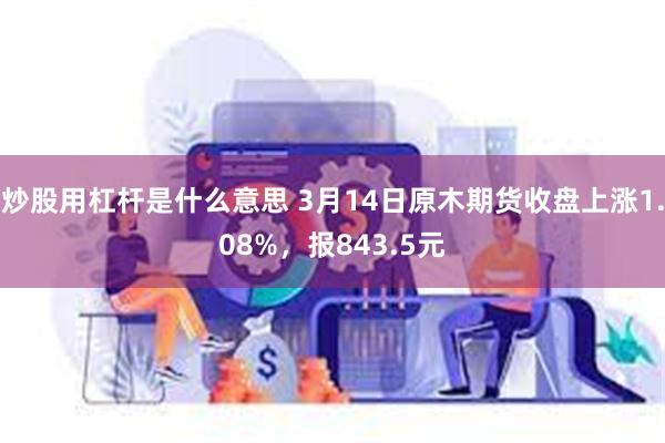 炒股用杠杆是什么意思 3月14日原木期货收盘上涨1.08%，报843.5元